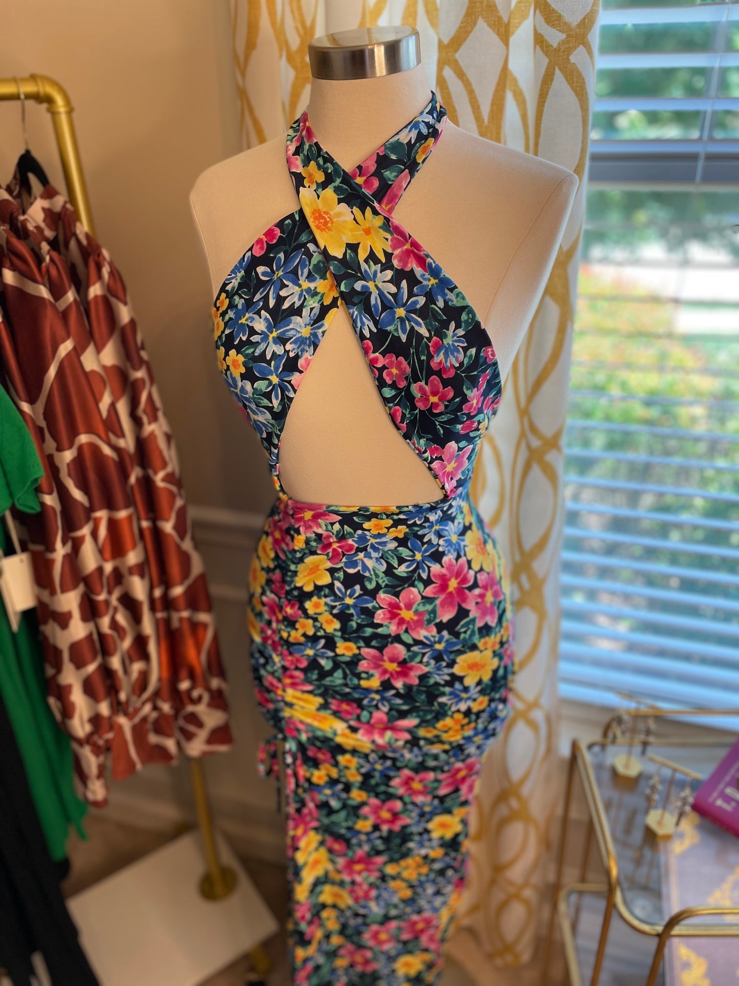 Let’s Brunch Halter Midi Dress