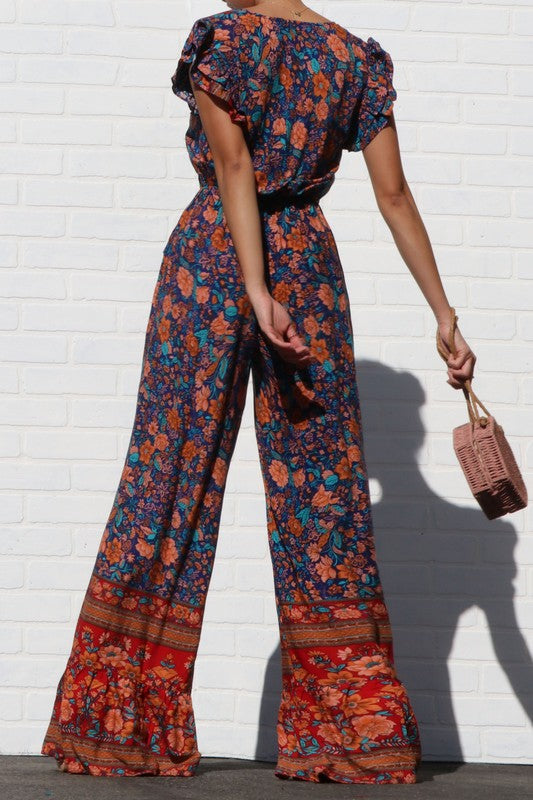 Rachel Floral Print Jumpsuit