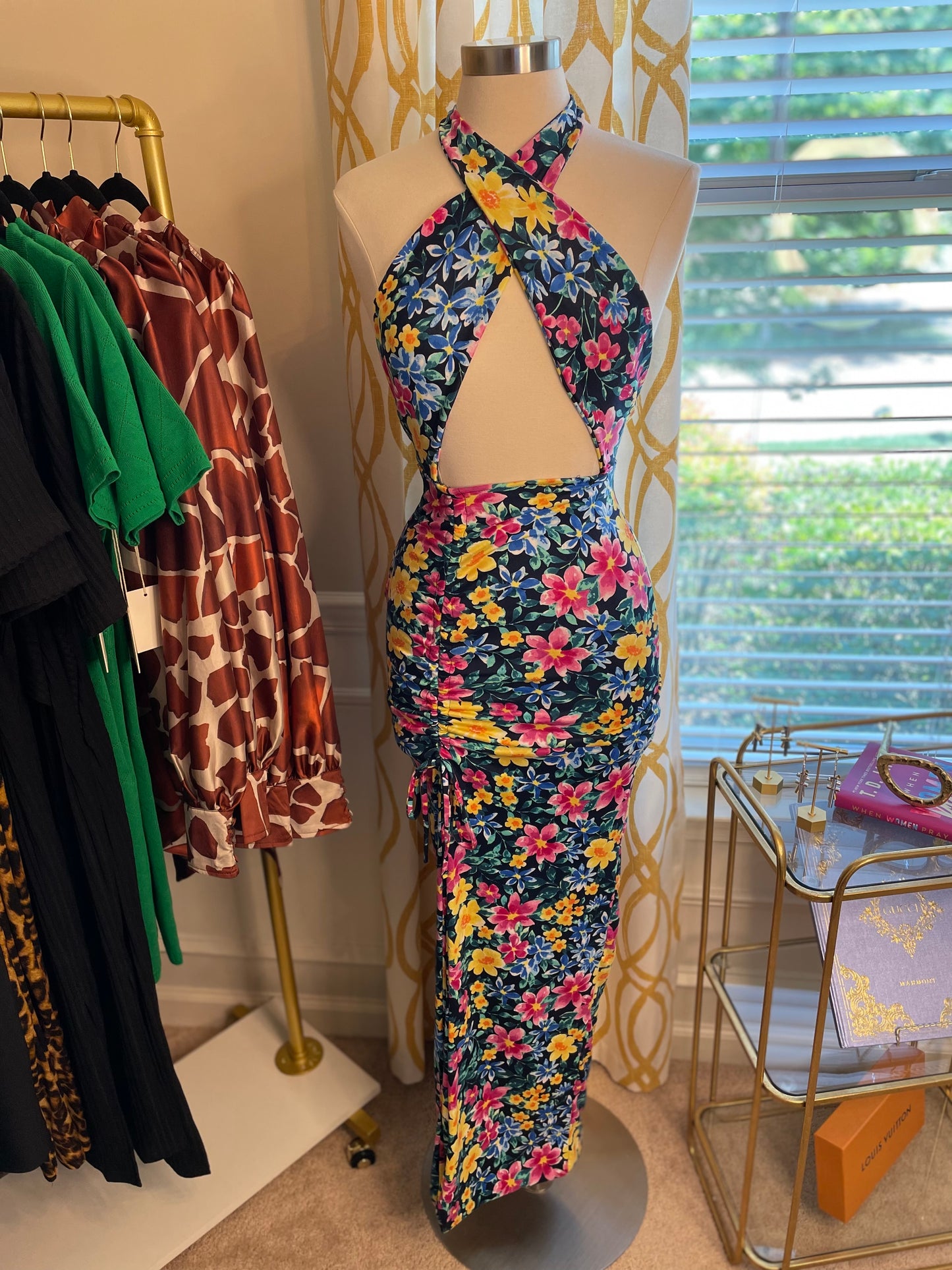 Let’s Brunch Halter Midi Dress