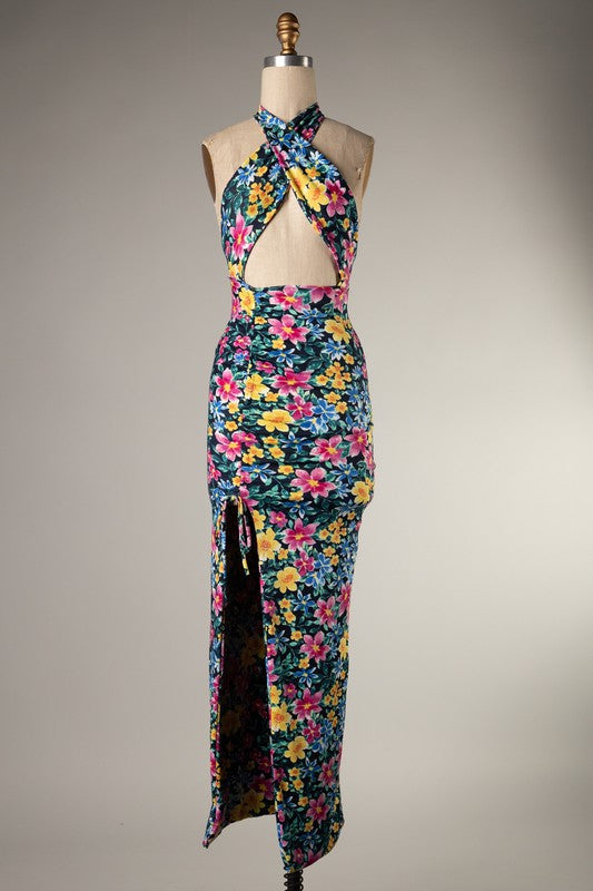 Let's Brunch Halter Midi Dress fashionfeenatl Let's Brunch Halter Midi Dress fashionfeenatl