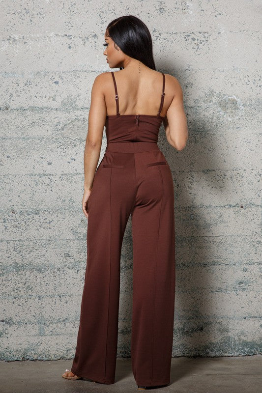 Feeling Myself Three Piece Wide Leg Pants Set