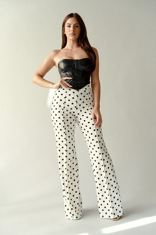 Serving Looks Polka Dot Wide Leg Pants