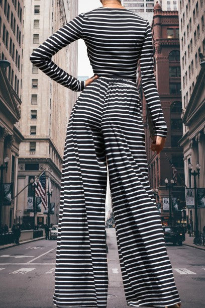 Dria Stripe Two Piece Wide Leg Set