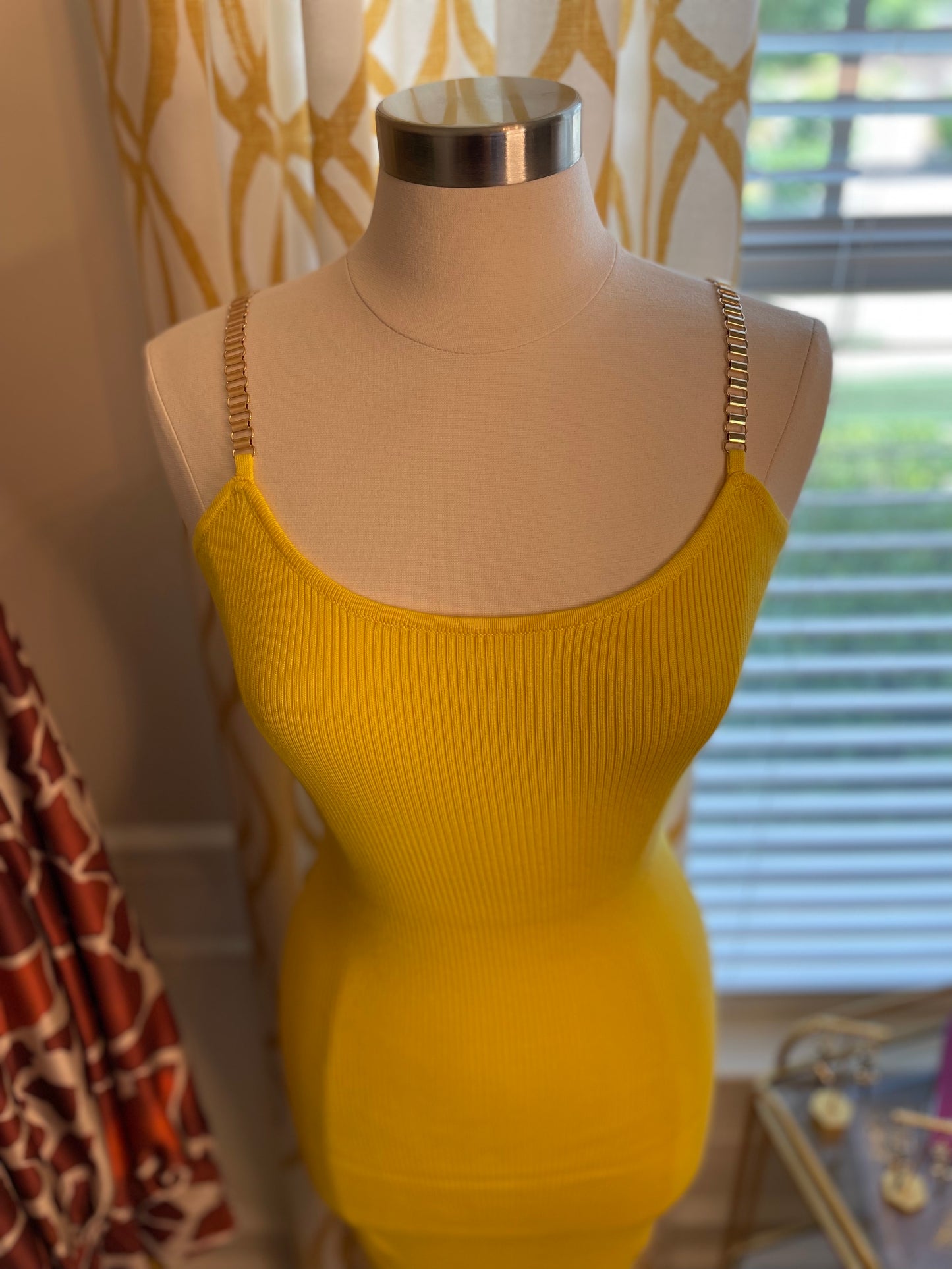 Lemonade Ribbed Midi Dress