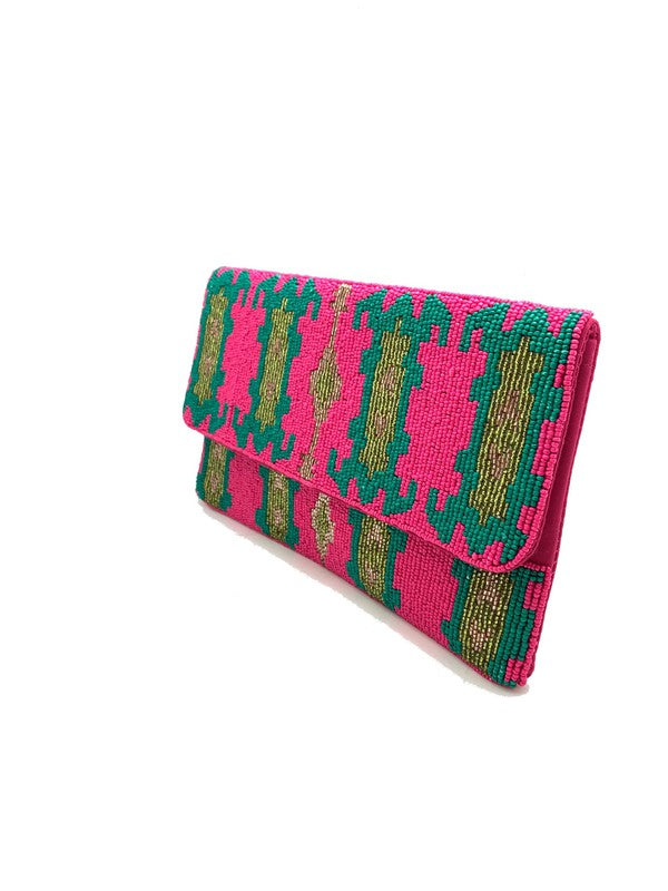 Kenya Tribal Pink Clutch