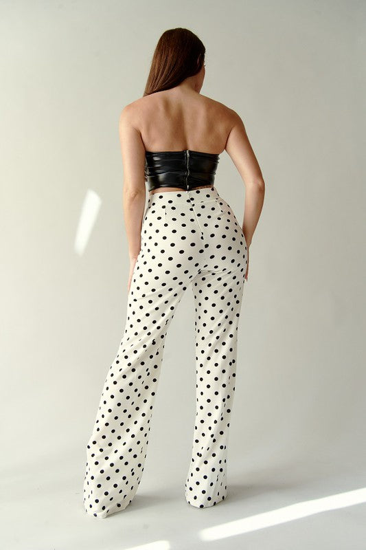 Serving Looks Polka Dot Wide Leg Pants