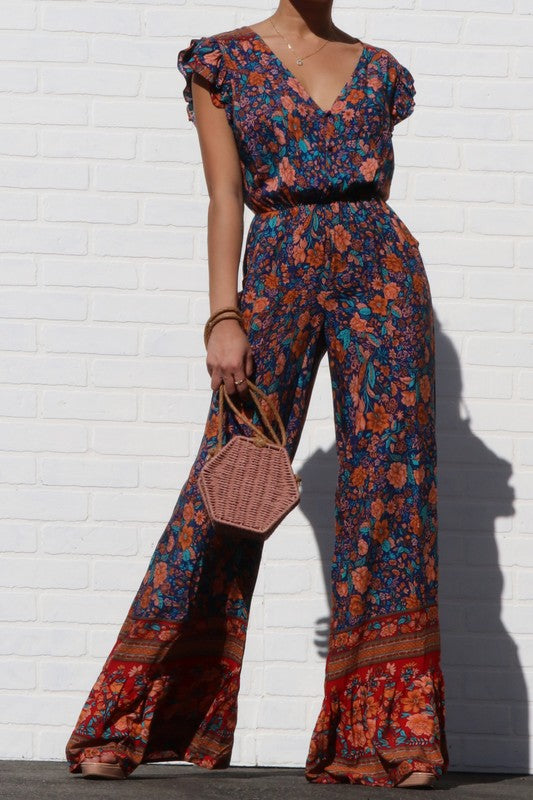 Rachel Floral Print Jumpsuit