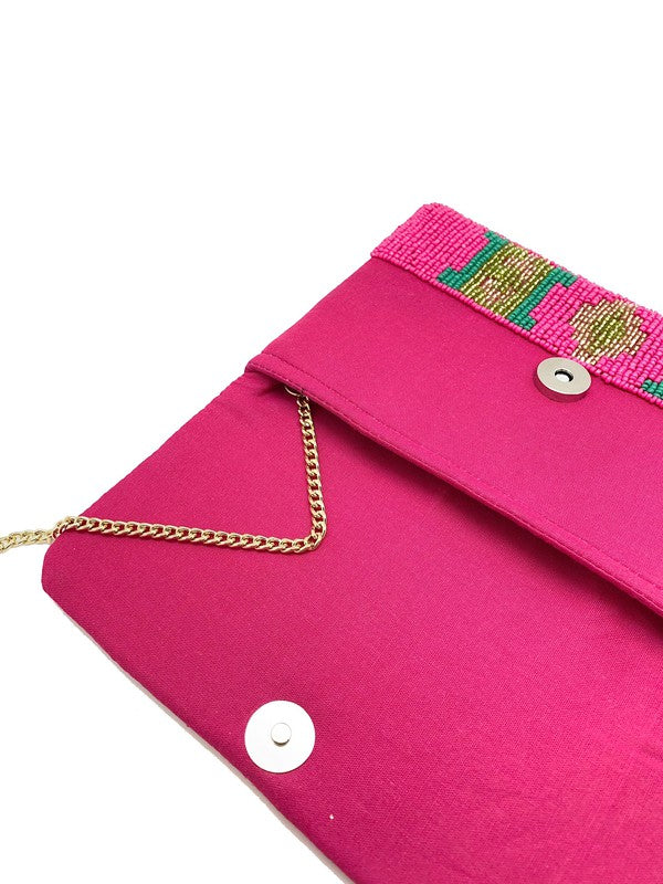 Kenya Tribal Pink Clutch